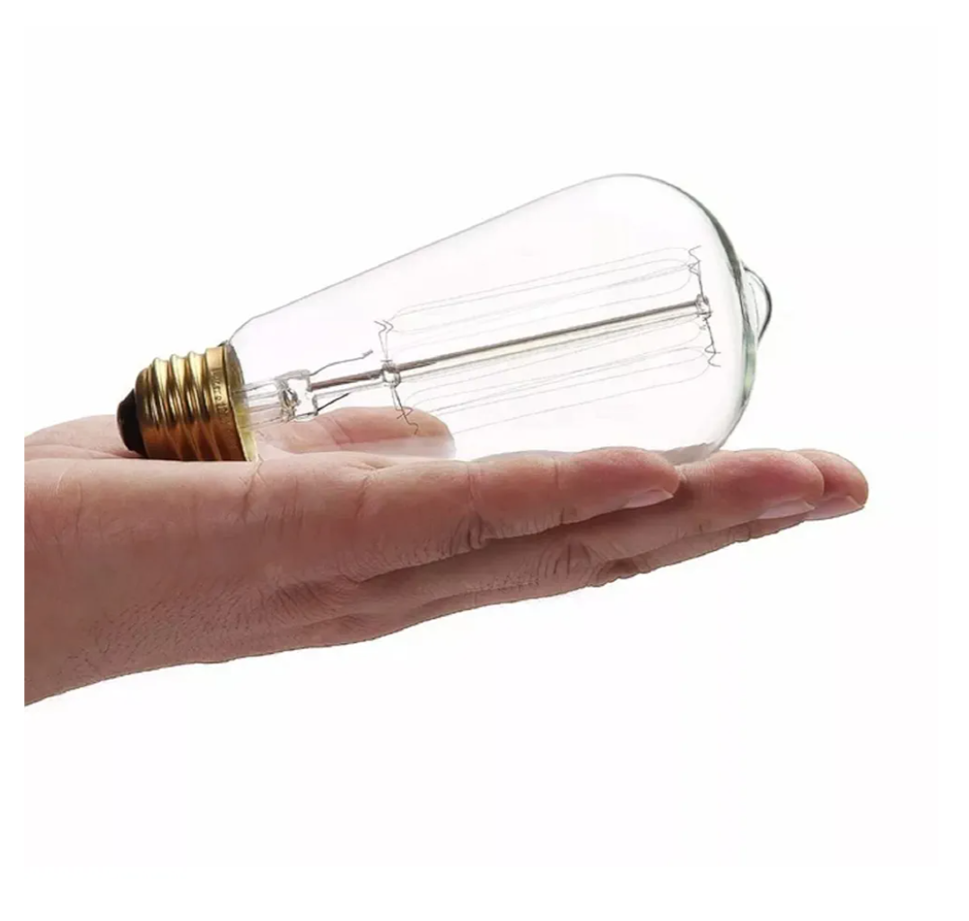 Edison Light Bulbs 25W - Thomas Edison Light Bulb Style - Incandescent Clear Glass Vintage Antique Bulb for Home Light Fixtures - Amber Warm 2700K - (4 Pack /110v)