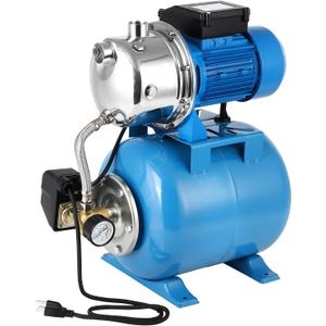 Dollate 1 HP Shallow Well Pump with Pressure Tank,1268GPH Irrigation Jet Pumpdeep well sprinkler pump for Home, Garden, Lawn