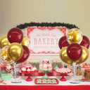 TONIFUL 4 Set Burgundy Red Gold Balloon Centerpieces for Table,Balloon Stand Kit for Graduation Decorations 2026,Christmas,2026 New Year's Eve,Anniversary,Casino,Thanksgiving,Birthday Decorations