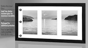 Americanflat 9x15.5" Collage Picture Frame with Shatter-Resistant Glass - Fits Three 9x15.5" Photos or Use as One Picture Frame - Signature Collection - Collage Frames for Tabletop and Wall - White (9x15.5")
