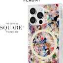 Flaunt Official Square Protective Case - Compatible with iPhone 16 Pro - Compatible with MagSafe & Wireless Charging - Drop-Tested & Shockproof - (Rainbow Confetti Tortoise Shell)