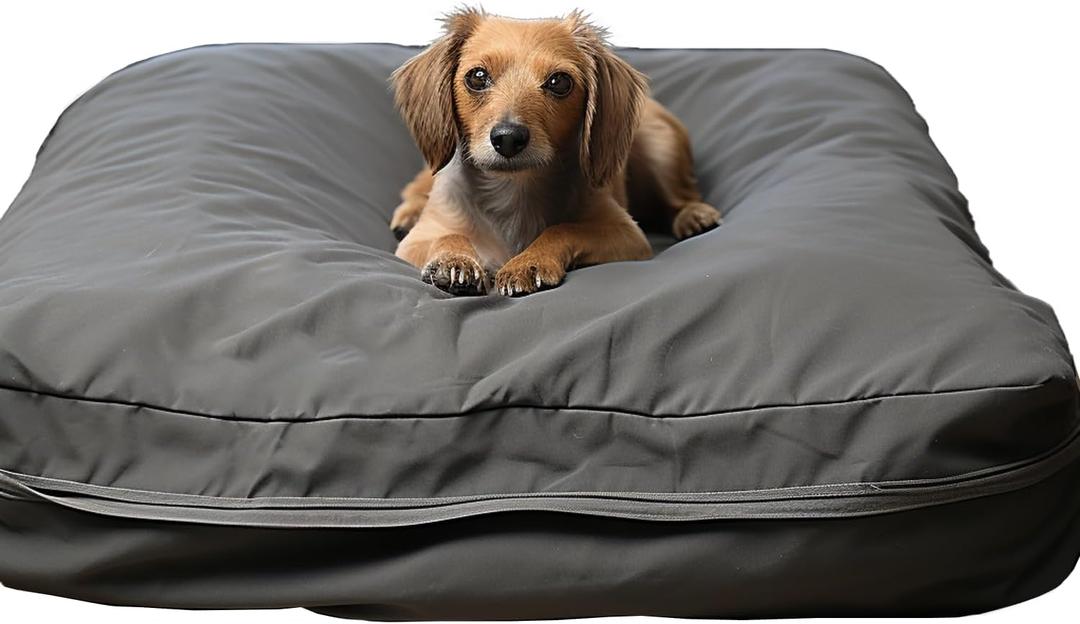 Dog Bed Covers 30L  20W  3H Inch Washable Grey Thickened Waterproof Oxford Fabric with Handles and Zipper Reusable Dog Bed Liner for Small to Medium 30-35 Lbs Puppy