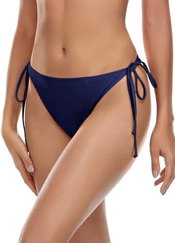 Ocean Blues Women's Triangle Bikini Bottom, (Medium, Blue)