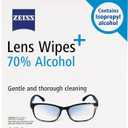 ZEISS Pre-Moistened Lens Cleaning Wipes with 70% Alcohol, 250 Count