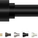 HEI! DEAR Black Curtain Rods 72 to 144 Inch(6-12FT),1 Inch Long Curtain Rod,Adjustable Heavy Duty Curtain Rods,Modern Decorative Drapery Rods,Telescoping Window Single Curtain Rod 36-150",Matte Black
