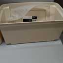 Rubbermaid Commercial Products Profile Wall Mount Trash/Garbage Can/Bin, 15 GAL, for Corridors/Washrooms/Schools/Kitchens, Beige