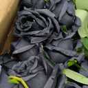 Hotop 80 Pcs Rose Artificial Flowers Bulk with Long Stem, Silk Roses Realistic Fake Flowers Bouquet for Wedding Table Centerpieces Bridal Shower Party Home Decorations(Black)