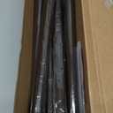 KAMANINA Bronze Curtain Rods for Windows 72 to 144 Inch(6-12ft), Heavy Duty Long 1 Inch Curtain Rod 32 to 144 Inches, Decorative Single Drapery Rods, Square End