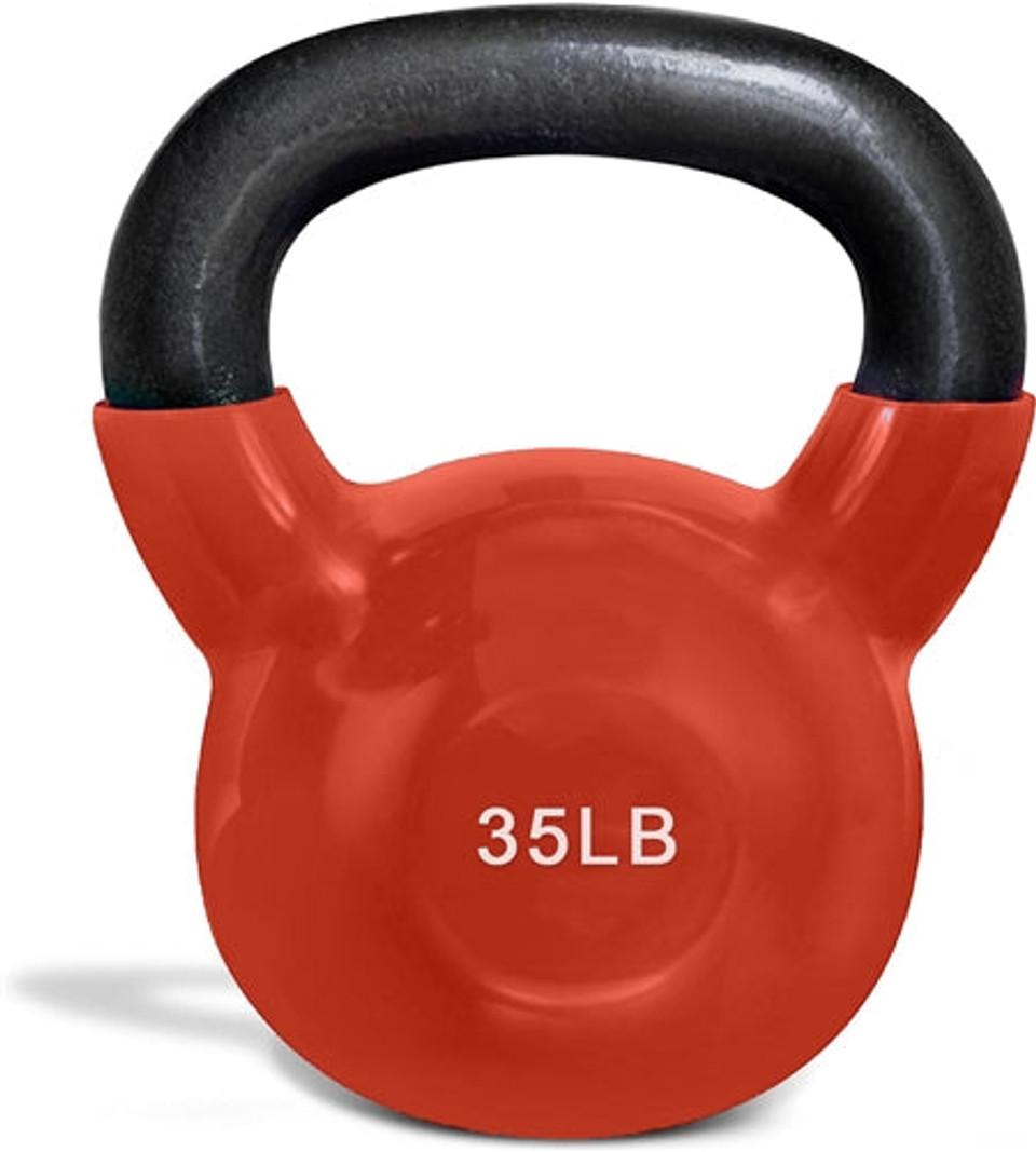 French Fitness Vinyl Kettlebell 35 lbs