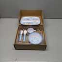 5-Piece Kids Melamine Dinnerware Set  Plate, Bowl, Cup, Fork & Spoon  BPA-Free, Durable & Lightweight Cartoon Set for Toddlers (Puppy Band)