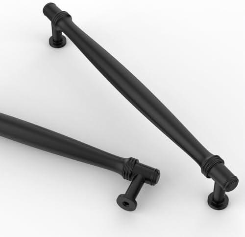 Asidrama 7 Pack 7.5 Inch(192mm) Matte Black Kitchen Cabinet Handles, Cabinet Pulls Kitchen Cabinet Hardware for Cupboard Drawer Pulls