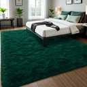 Kelarea Area Rug for Living Room, 6x9 Non-Slip Dark Green Rug Fluffy Soft Shag Rugs, Fuzzy Shaggy Plush Carpet for Bedroom, Nursery Rooms, Home Dorm