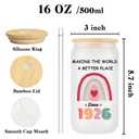 WOSIWULA 20th Birthday Gifts, 2005 Turning 20 Year Old Birthday Glass Cup, 20th Birthday Decorations for Her Women Mom Wife Aunt Sister Daughter Friends, 16 oz Cup with Lid and Straw