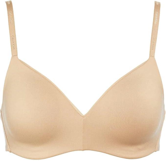Calvin Klein Womens Lightly Lined Wirefree Bra M Beige