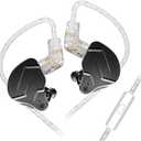 KZ ZSN PRO X in-Ear Earbud Headphones with Mic Dual Driver 1BA+1DD Hybrid Wired Earbuds Earphones Compatible with Android, iPhone, iPad, Laptops, MP3 and Most 3.5mm Interface