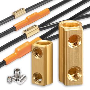 Fineday Wire Connectors Kit, 14 Pcs Terminals with Heat Shrink Tubing, (16-8awg)*8 + (8-4awg)*6