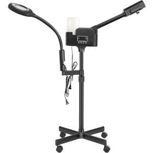 Professional Facial Steamer 2 in1 Steamer for Face 5X LED Magnifying Lamp Hot Ozone Facial Steamer for Esthetician Beauty Face Equipment Use at Home or SalonBlack