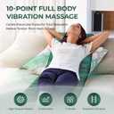Full Body Massage Mat with Heat, Detachable Massager Pad Deep Tissue Pain Relief, 10 Vibrating Motors for Relaxation at Home or Office