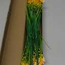 MACTING 6 Bundles Artificial Flowers for Outdoors UV Resistant Fake Flowers No Fade Faux Fake Plastic Outdoor Plants for Indoor Outside Planters Garden Porch Yard Window Summer Decorations(Yellow)
