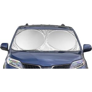 Extra Jumbo Car Windshield Sunshade (70.9" x 39.4"), Fits Extra Large Windshields in Minivans, Cars, Trucks