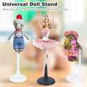 4pcs Doll Stands Display Holder, Adjustable Doll Stands Portable Support Racks, Action Figure Stand Bracket Organizers Dolls Accessories for 12inches - 18inches Doll (White)