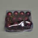 JOIEDOMI 24 Pcs Burgundy Red Christmas Balls Ornaments Set, 1.6" Small Shatterproof Christmas Tree Ornaments, Xmas Hanging Balls Decorations for Tree Wreath Garland Holiday Wedding Party Indoor Decor