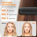 Cordless Hair Straightener, Portable Flat Iron for Travel, 2 in 1 Hair Styling Tools for straightening and Curling, Lightweight on-The-go, 4500 mAh Battery, Fast USB-C Charging