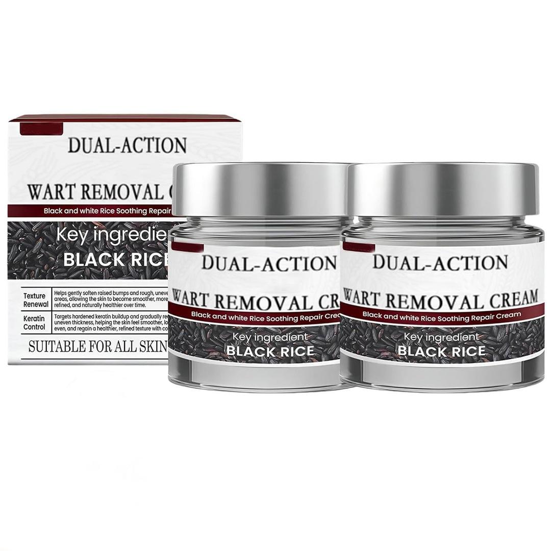 KeraErase Dual-Action Renewal Cream, Black and White Rice Soothing Repair cream, Professional Skin Treatment, Smooths And Refines The Skin, Natural Body Serum Suitable for All Skin Types (2PCS)