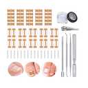Ingrown Toenail Corrector Set with Correction Strips, Professional Ingrown Toenail Removal Kit, Toenail Correction Strips & Ingrown Toenails Pedicure Tool Set for Home Pedicure Care