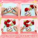 2 Sets DIY Vase Mosaic Painting Kit Mosaics Arts Craft Set with Vase Flower Accessories Handmade Art Painting Kit for Adults Handcraft Course Creativity Artwork Gift Home Room Decor