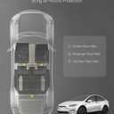 3W Floor Mats Fit for Tesla Model X 6 Seat 2021-2025 2026 All Weather TPE Custom Fit Floor Liners for 1-3 Rows Full Set Car Mats Black