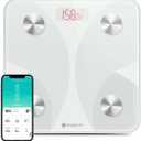 Etekcity Smart Scale for Body Weight and Fat Percentage, Digital Bathroom Accurate Weighing Machine for People's BMI Muscle, Bluetooth Electronic Body Composition Monitor Syncs with App, 400lb, White