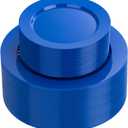 I00000 102 Pcs Plastic Plates, Plates Disposable Blue Party Plates Include 51 Blue Dinner Plate 10 and 51 Plastic Dessert Plate 7 Perfect for Wedding, Party