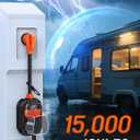 15,000J RV Surge Protector 30 Amp with LED Display, 30 Amp RV Surge Protector with Voltage Monitoring, Clear Error Codes, Comprehensive Detection, IP68 Waterproof Cover