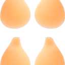 Adhesive Bra Invisible Sticky Strapless Push up Backless Reusable Silicone Covering Nipple Bras Dark Nude