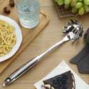 2 x Pleafind Spaghetti Spoon and Spaghetti Tong 2-Piece Set, 13-Inch Non-Stick Spaghetti Fork and 11.4-Inch Kitchen Tong, Easy Storage and Cleanup, Ergonomic Design, stainless steel