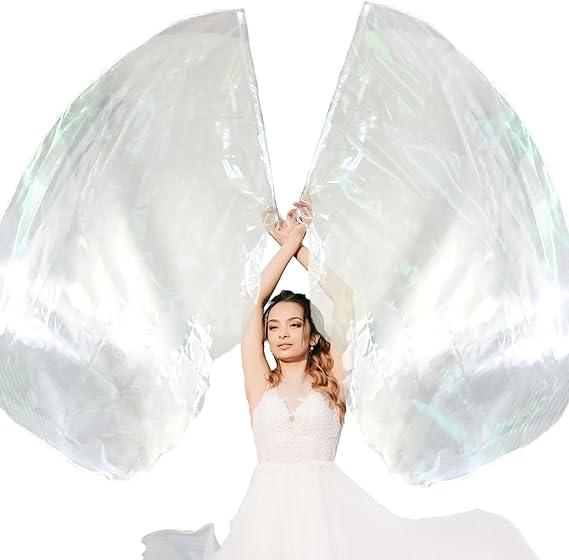 WEISIPU 2 Set 55" Worship Flags for Dance Praise Dance Flags with Scalable Rods Church Practice Performance