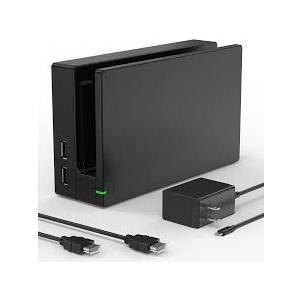 Dock Station for Switch/Switch OLED, Replacement 3in1 TV Dock Set with Original IC Module, AC Charger & HighSpeed HDMI Cable for 1080P HD Output & Console Charging（Not Compatible with Switch 2）