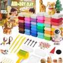 Modeling Clay Kit - 42 Colors Air Dry Clay, DIY Molding Magic Clay Includes Tools and Christmas Accessories, Modeling Clay for Kids is an Ideal Holiday Gift for Children Over 3 Years Old