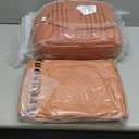 WRENSONGE King Size Comforter Set- 7 Pieces Soft Burnt Orange Bed in a Bag King with Fitted Sheet, Flat Sheet 2 Pillow Shams, and 2 Pillowcases- Warm Bedding Set for All Season