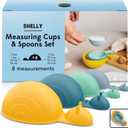 OTOTO Measuring Spoons Set - Teaspoons for Dry & Liquid Ingredients, BPA-free & Dishwasher Safe, Funny Gifts, Baking Accessories, Unique Kitchen Gadgets (Shelly)