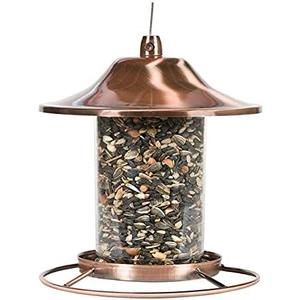 Wild Bird 2 lb. Copper Bird Feeder 1 Ports Bird Feeder Outdoor Decor Bird feeders for Outside Yard Decor Bird House Bird feeders Oriole Feeder Outside Decor Window Bird feeders Squirrel Baffle