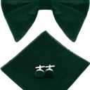 Men's Velvet Bow Tie, Pre-Tied Adjustable Bowties, Silk Black Neckties for Men Women for Party Business Gift