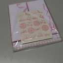 TaoBary 160 Pcs Stationery Paper Set 50 Double Sided Stationery Papers with 50 Matching Envelopes and 60 Round Dot Sticker, 10 Design(Pink Bow,8.5 x 11 Inch)
