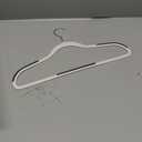 HOUSE DAY Heavy Duty Plastic Hangers 60 Pack, Non Slip Clothes Hangers with Rubber Pads and 360 Hook - Thin 0.2 Inch, Space Saving Coat Hanger Grey, Closet Organizer for Shirt, Pants, Suit, Skirt (Gray)