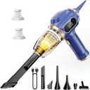Car Vacuum Portable Cordless 17000Pa Cordless Mini Handheld Vacuums with LCD Display and Multi-Nozzles, High Power Wet and Dry for Car, Home, Office, Pet, Compact and Portable Design