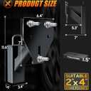 Stake Pocket Spare Tire Mount, Trailer Spare Tire Mount Fit 4 5 6 8 Lugs Trailer Wheels On 4", 4.5", 4.75", 5", 5.5", 6", 6.5" Bolt PatternsCapacity 150 Lbs, Fits 2x4 Stake Pocket