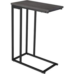 Yusong C-Shaped End Table, Small Narrow Side Table for Small Spaces, Grey