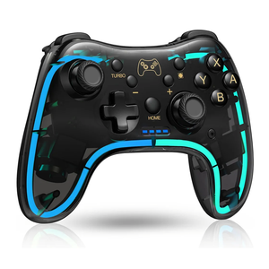 Switch Controller for Nintendo Switch/OLED/Lite, Replacement for Nintendo Switch Pro Controller Support PC & Android/iOS with Cool RGB LED, Wireless Switch Controller with Turbo,Vibration