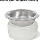 OXO Pet Nonslip Stainless Steel Dog Bowl - Medium, 2 Cup Capacity | Wide Mouth, Weighted Base, Comes Apart for Easy Cleaning, Dishwasher Safe, Cat Bowls